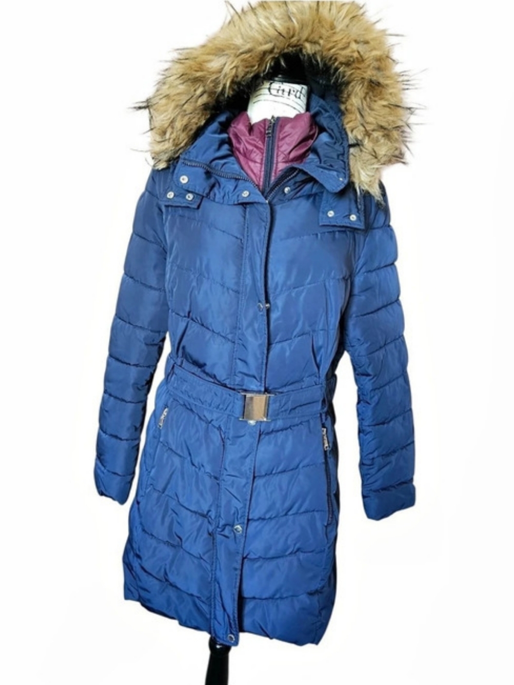 Tommy Hilfiger Puffer Coat in Blue Size XL